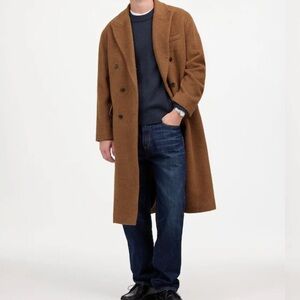 Alpaca wool Madewell Brown Double-Breasted Overcoat